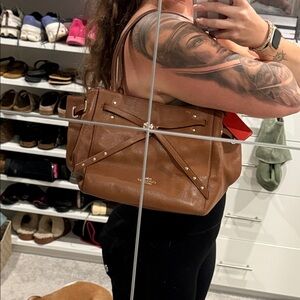 Coach Tan Leather Shoulder Bag